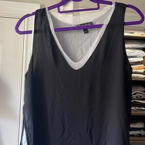 Blouse black and white